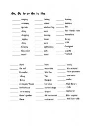 English Worksheet: Go Practise
