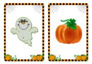 English Worksheet: Halloween flashcards and word cards (1/4)