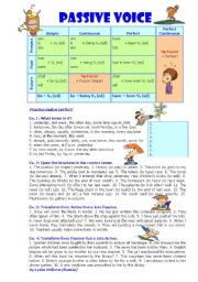 English Worksheet: PASSIVE VOICE