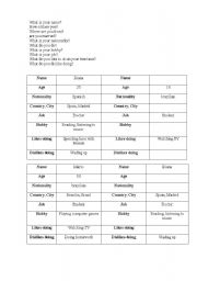 English worksheet: introduce yourself