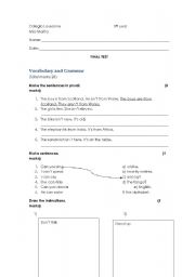 English Worksheet: test for low level
