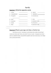 English worksheet: Family