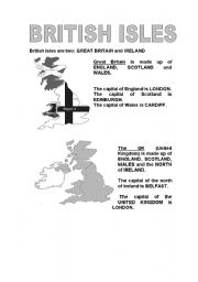 English Worksheet: British isles