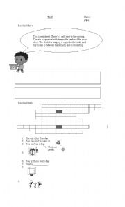 English worksheet: Prepositions of place