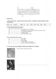 English worksheet: imperatives