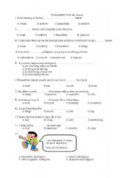English Worksheet: test