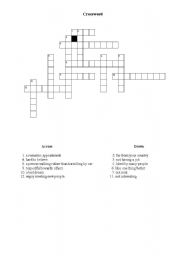 English Worksheet: Crossword