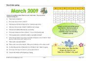 English Worksheet: march