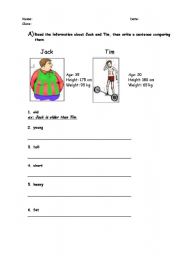English Worksheet: Comparatives Superlatives
