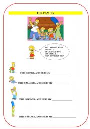 English worksheet: Crazy Simpsons Family!