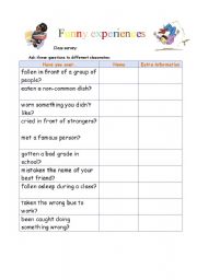 English Worksheet: present perfect survey