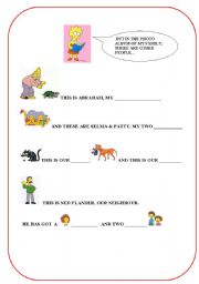 English worksheet: Crazy Simpsons Family!    part 2