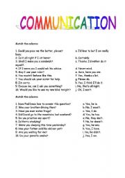 English worksheet: Communication