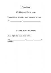 English Worksheet: 1st and 2nd conditionals