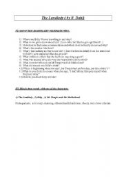 English Worksheet: The Landlady