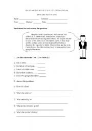 English Worksheet: Personal identification