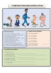 English Worksheet: COMPARATIVES AND SUPERLATIVES