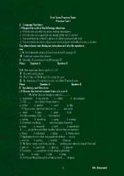 English worksheet: test s for inter mediate (12 pages)