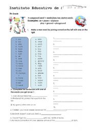 English Worksheet: Compound Words