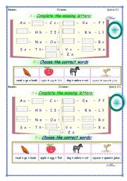 alphabet worksheet