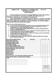 English worksheet: Huck Finn Newspaper Project