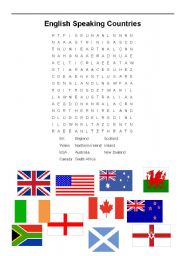 English Worksheet: English speaking countries