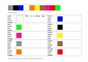 English worksheet: Choose a Colour