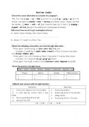 English worksheet: useful tasks