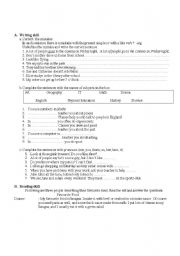 English Worksheet: test