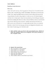 English worksheet: Past Simple