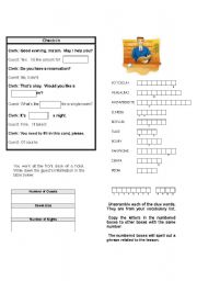 English Worksheet: Making a Hotel Reservation