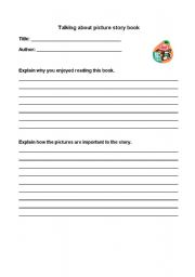 English Worksheet: Talking about piscture books