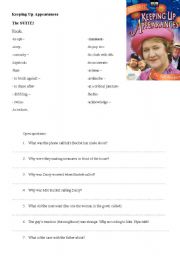 English worksheet: keeping up appearance TV series lesson workseeht