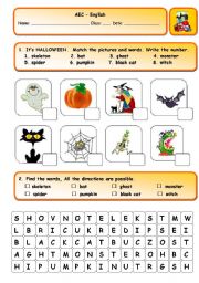 English Worksheet: Halloween woksheet