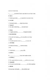 English worksheet: Connectors