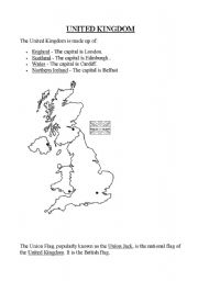English Worksheet: united kingdom - flag