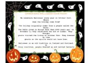 English Worksheet: Where does the Halloween come from?