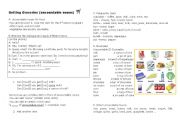 English Worksheet: uncountable nouns for food