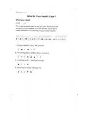 English worksheet: secret code