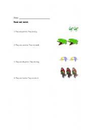 English worksheet: Read and match