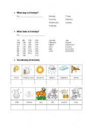 English Worksheet: Weather - part1