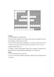 English worksheet: environment 