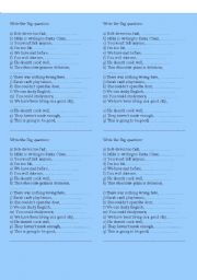 English Worksheet: Tag questions