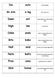 English Worksheet: idiomatic expressions with AND
