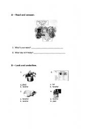 English worksheet: General Worksheet