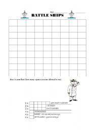 English worksheet: Battle Ships