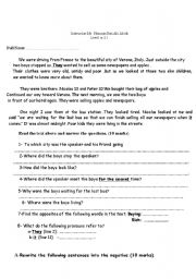 English Worksheet: Reading and language quizzes