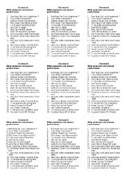 English Worksheet: Present Perfect - homework