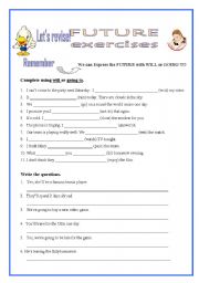 English Worksheet: Future