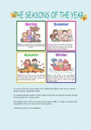 English Worksheet: SEASONS